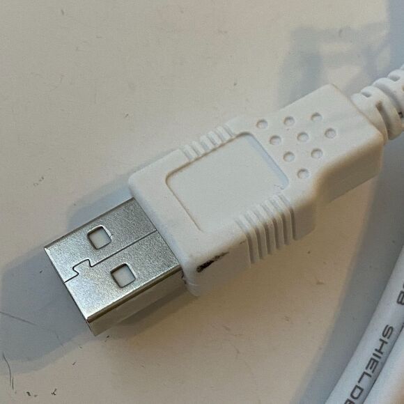 AWM USB Shielded High Speed Cable 2.0 Male Type A to Male Type B White - Picture 3 of 11